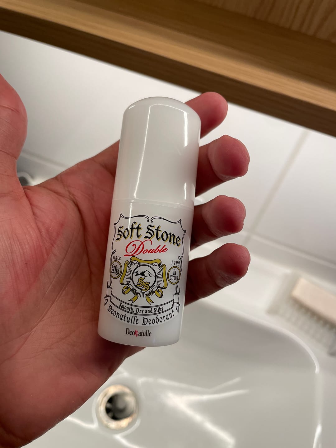 Customer photo review of Deonatulle Soft Stone Double Deodorant Antiperspirant Stick 20g