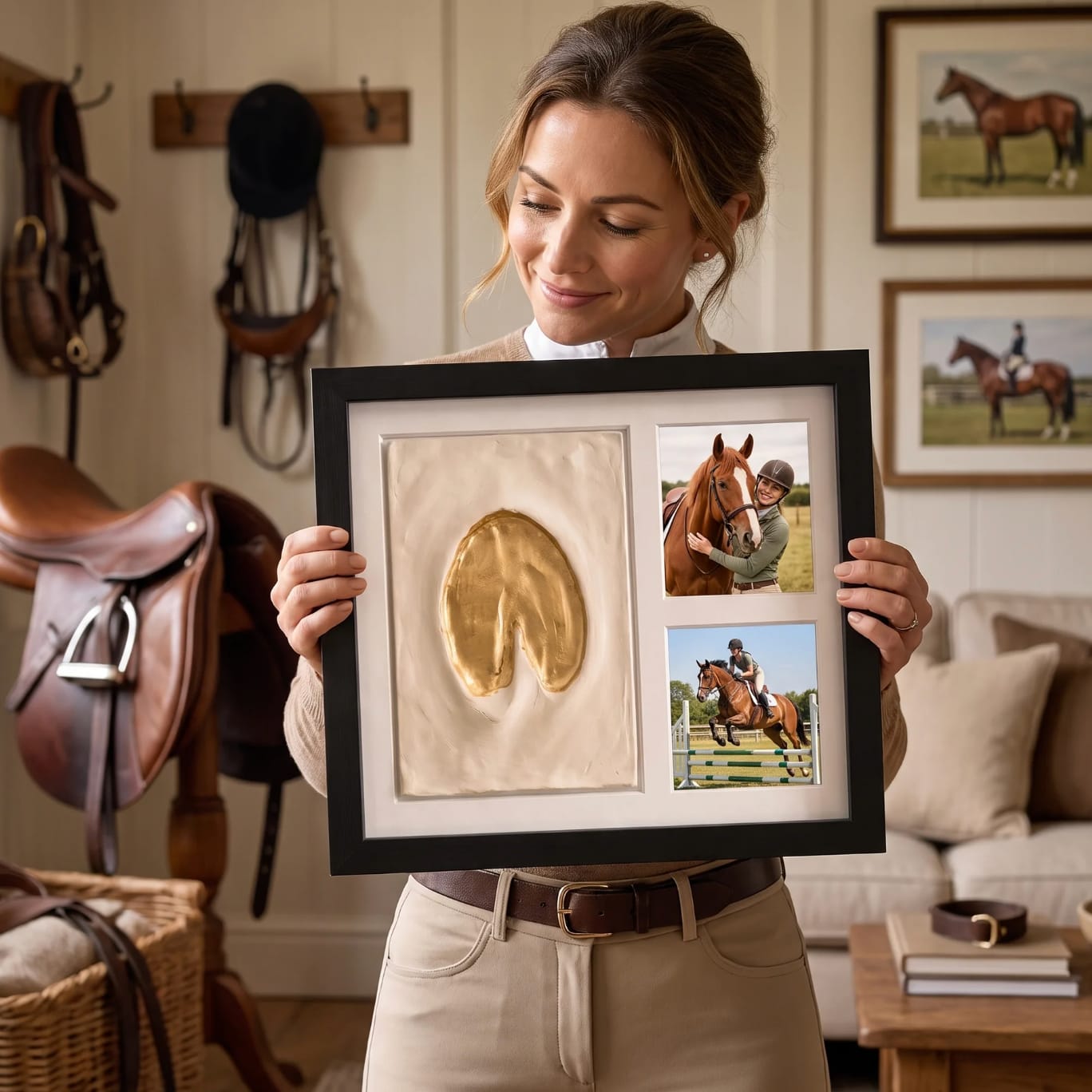 Customer photo review of Hoofmark™  Clay Hoofprint Frame