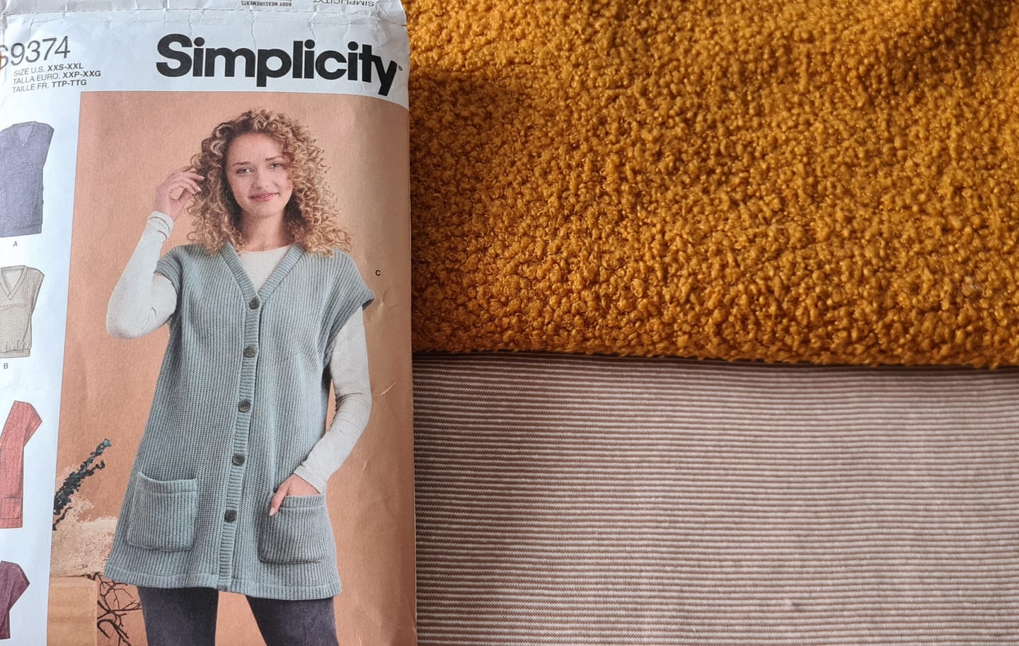 Customer photo review of Plain Sheep Loop Boucle Fabric