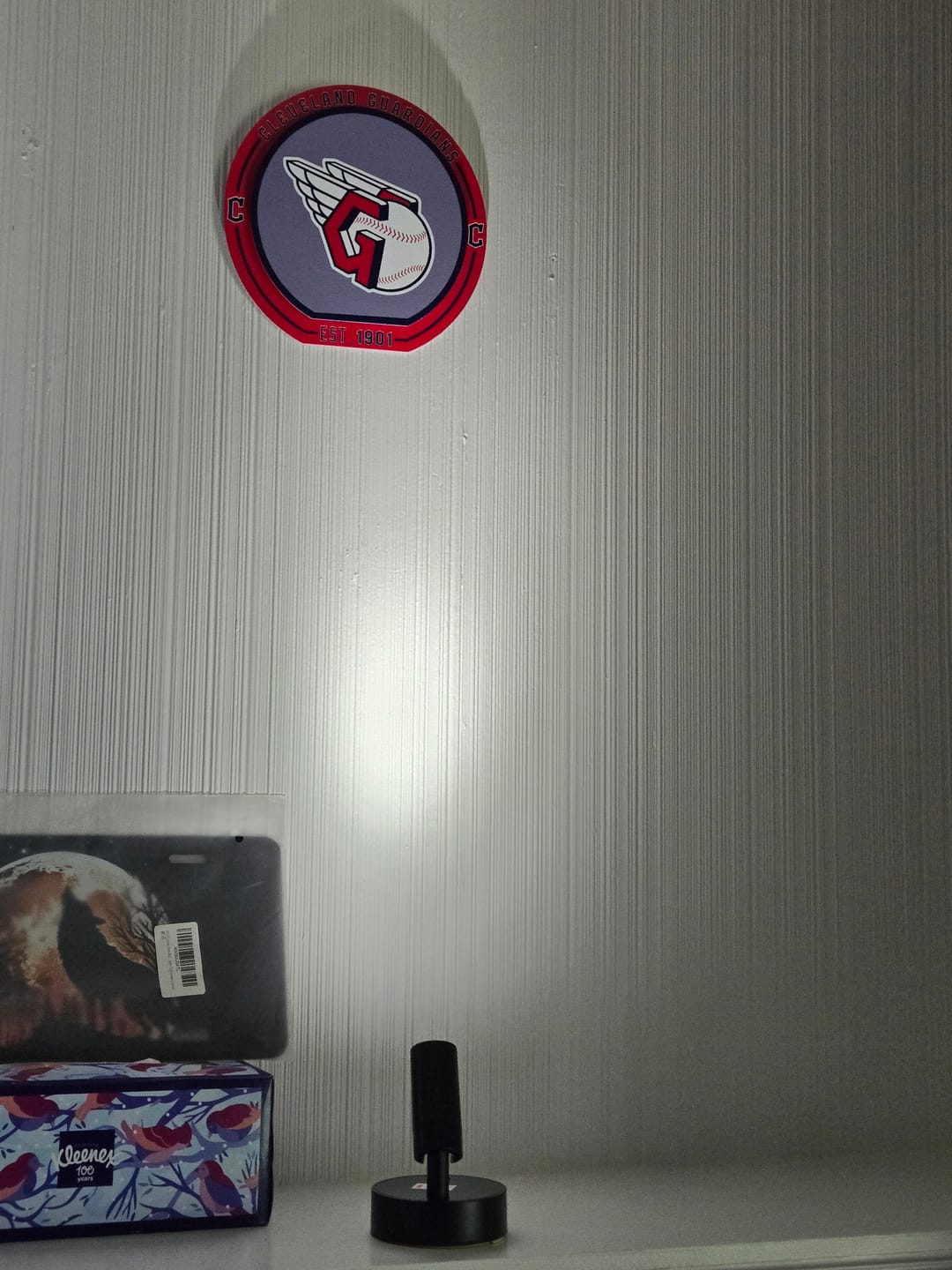 Customer photo review of Cleveland Guardians "Double Play" On the Shelf or on the Wall Art