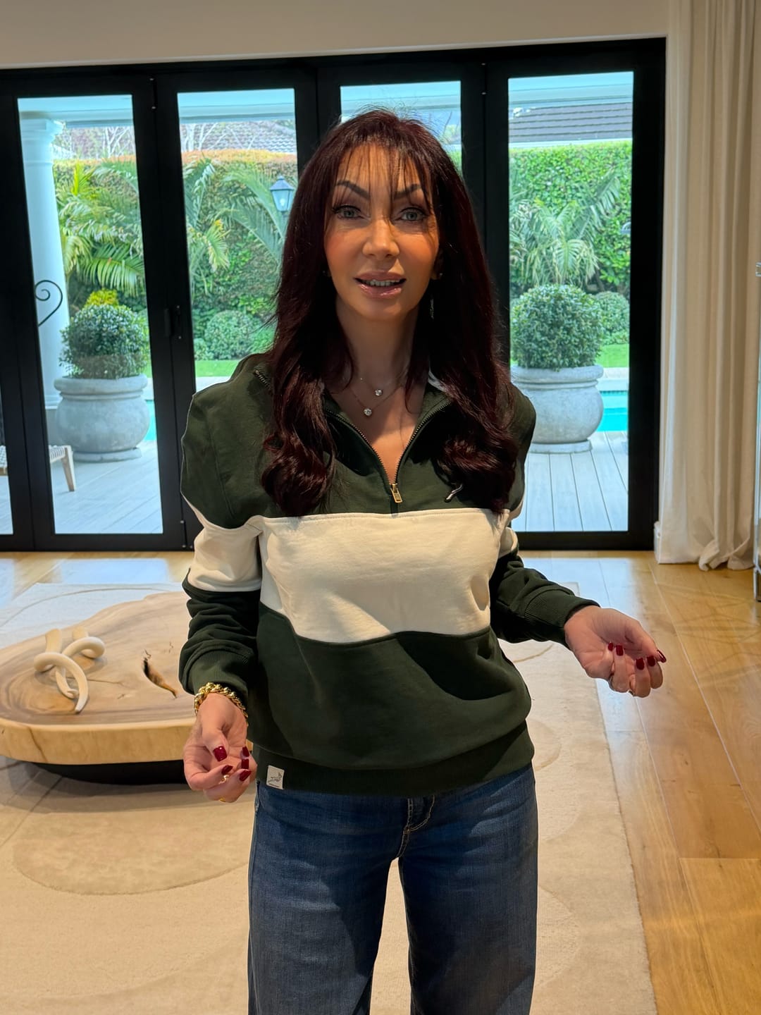 Customer photo review of Springboks Classic Hoop Quarter Zip-OS Green