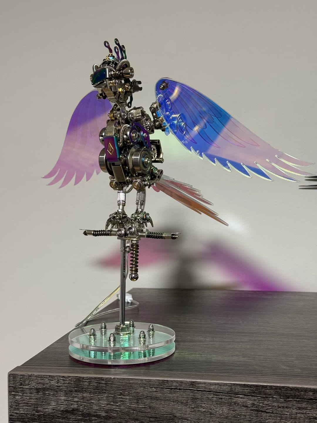 Customer photo review of Cyberpunk Parrot Model Kit – Cockaflare 3D Metal Puzzle