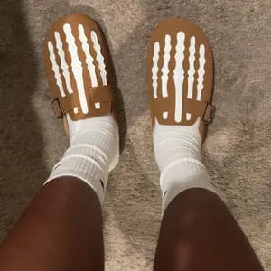 Customer photo review of Skeleton Mule Slides
