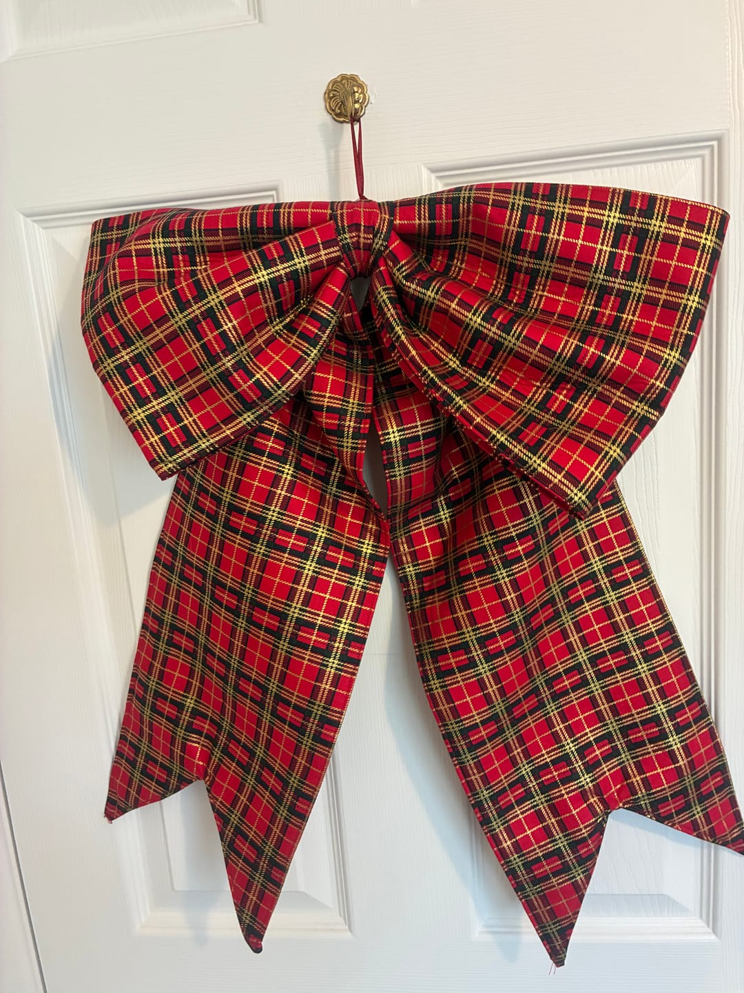 Customer photo review of Xmas Checkered Rose & Hubble Christmas Cotton Fabric