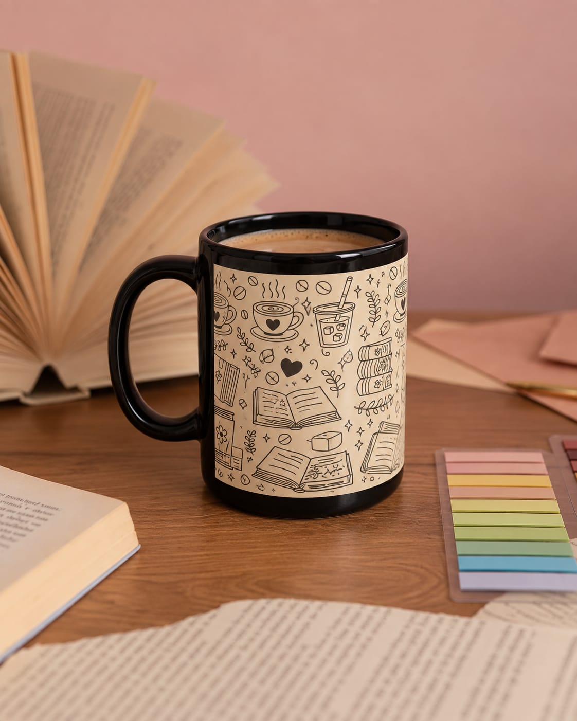 Customer photo review of Busy life. Soft moments. Black Mug