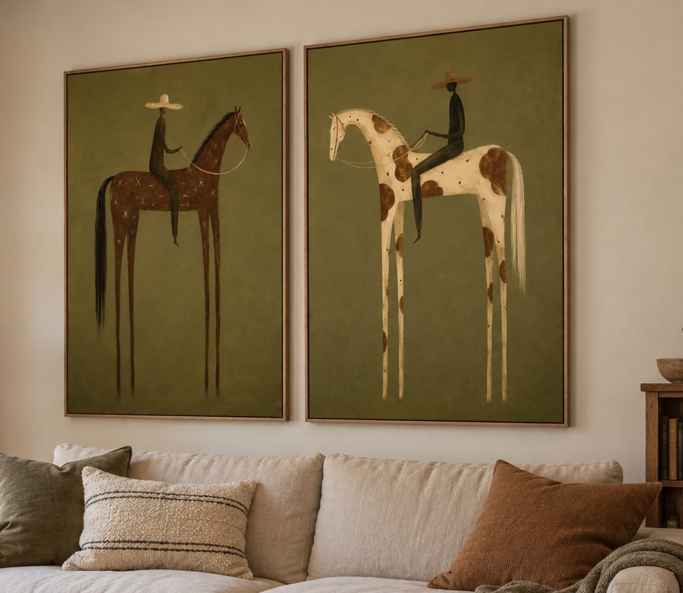 Customer photo review of Sage Riders-Cowboy Horse Oil Painting Set