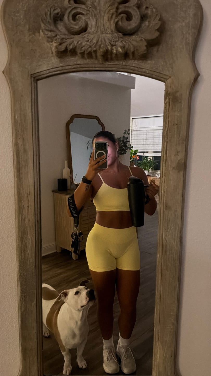 Customer photo review of Sports Bra – Lemon