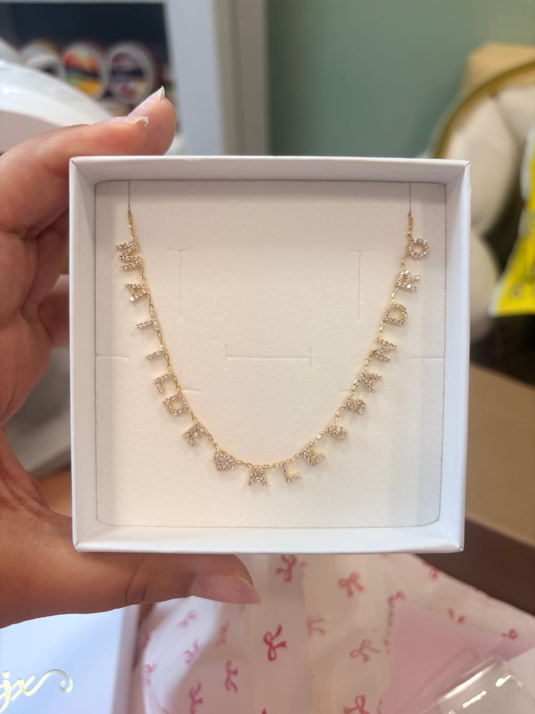 Customer photo review of Collana MINI LETTERS BRIGHT