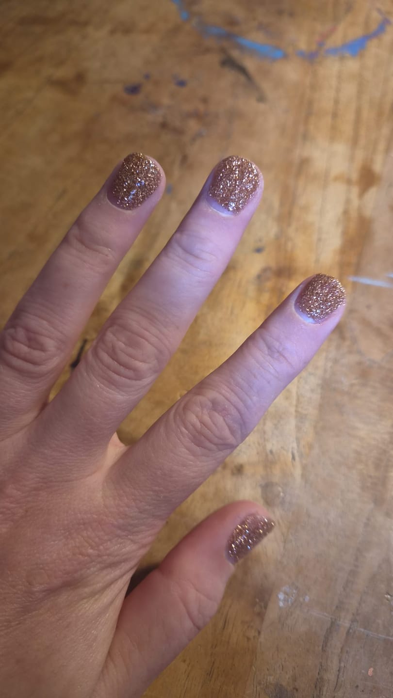 Customer photo review of Pink Lemonade Dipping Powder
