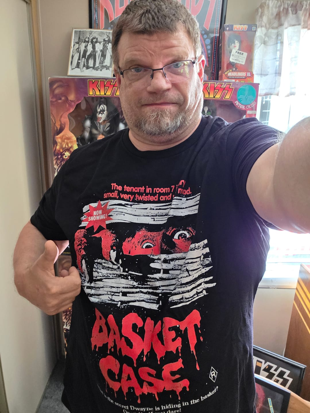 Customer photo review of Basket Case Open It T-Shirt