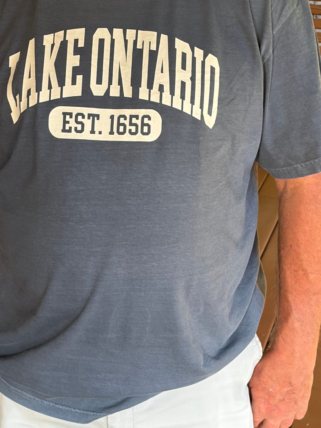 Customer photo review of Lake Ontario Varsity T-Shirt