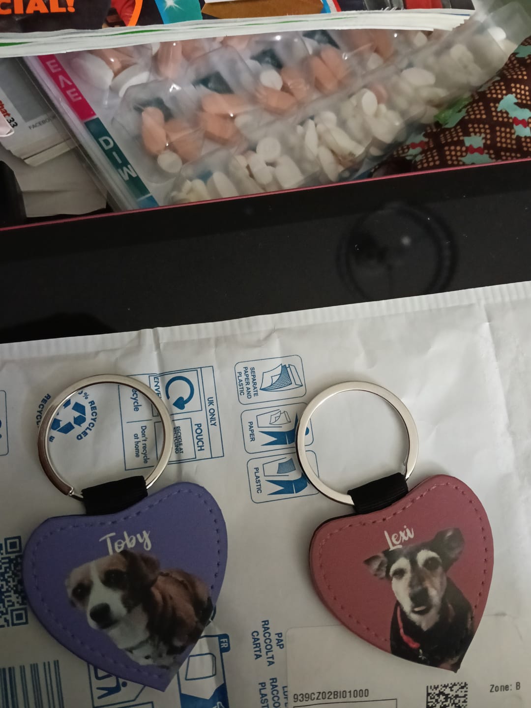 Customer photo review of Pet portrait - Personalised Keychain