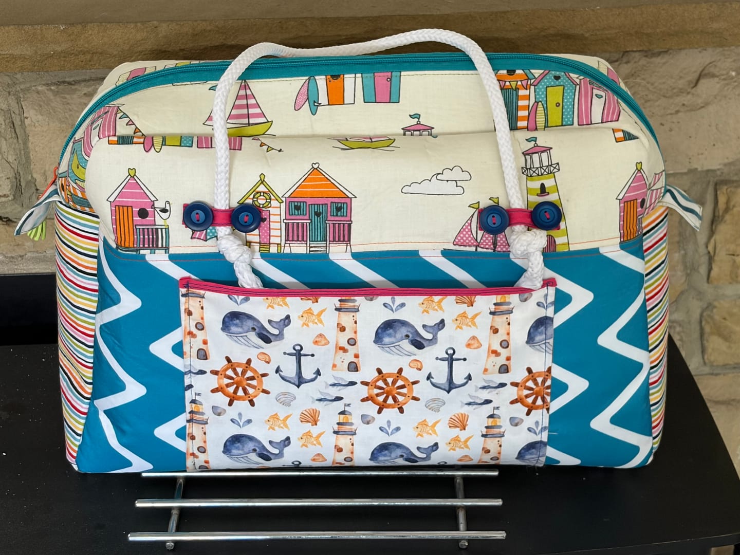 Customer photo review of Beach Huts Polycotton Fabric