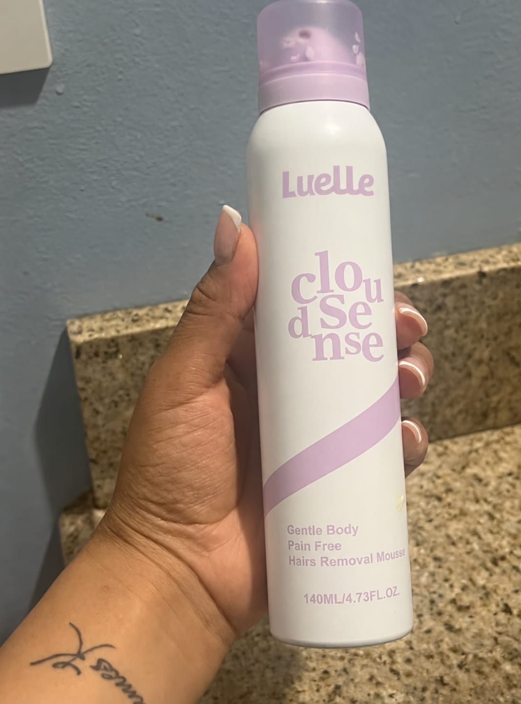 Customer photo review of Luelle Smooth Hair Removal Spray