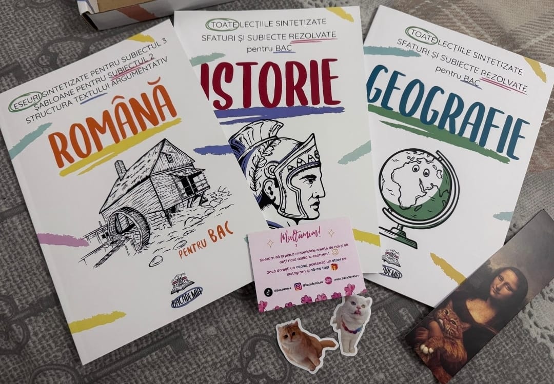 Customer photo review of Pachet Bacalaureat (Română + Istorie + Geografie) Bacademia