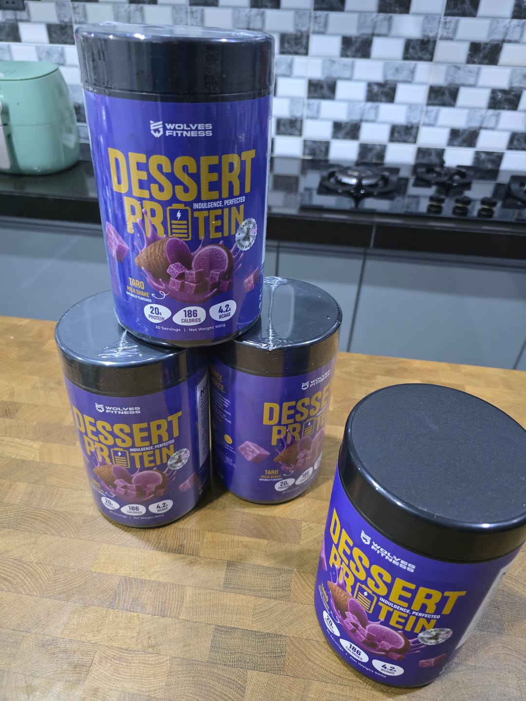 Customer photo review of Dessert Protein Taro Milk Shake [900g Tub - 20 Servings]