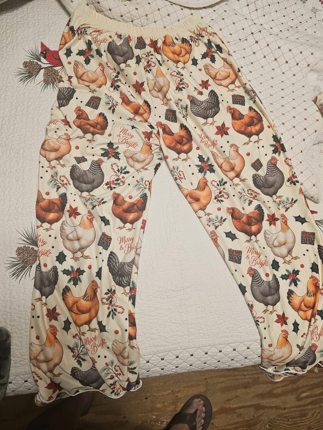 Customer photo review of Frog Print Women's Thick Pajama Set – Long Sleeve, Cozy