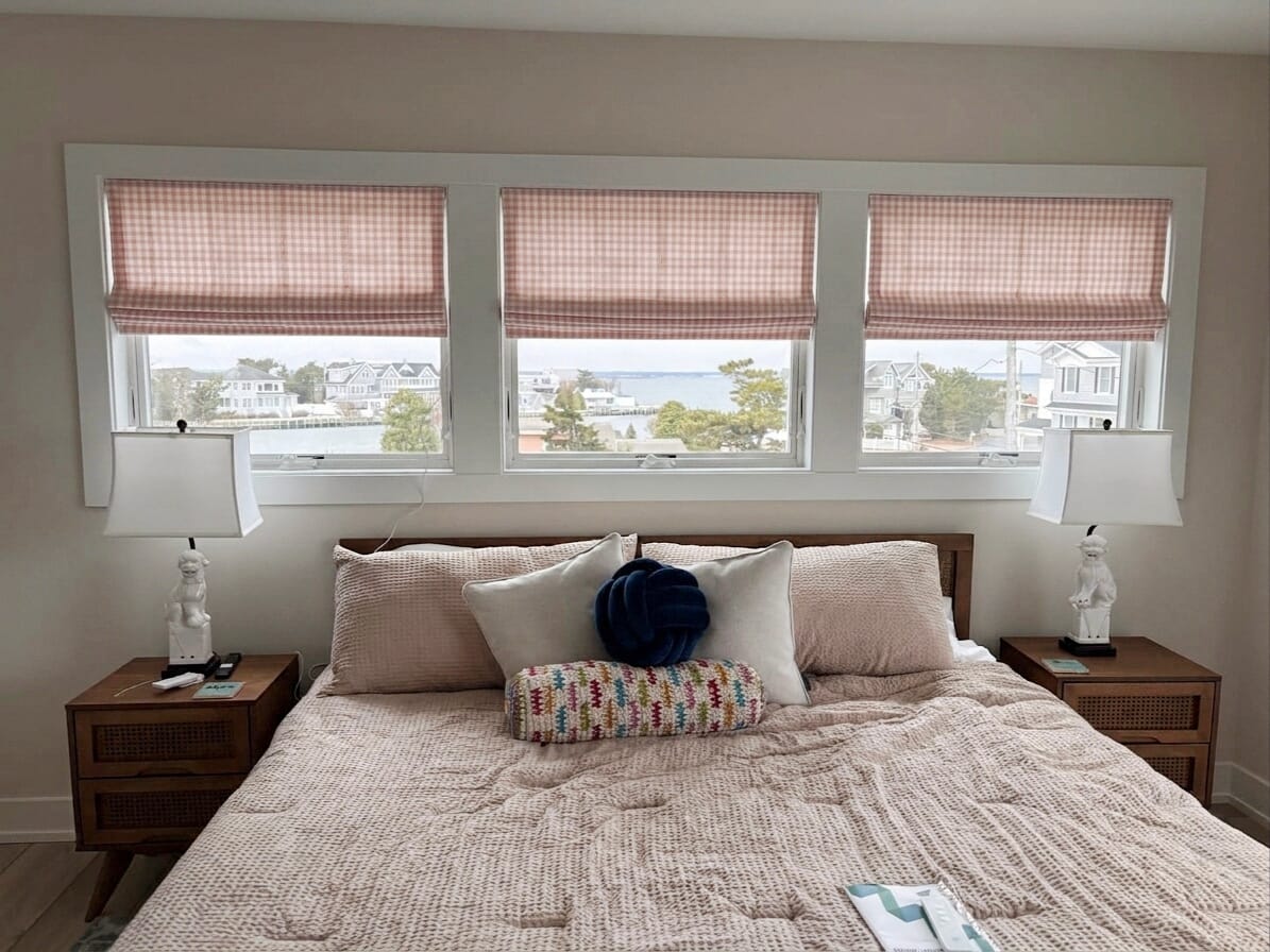Customer photo review of Scottish Custom Motorized Roman Shades