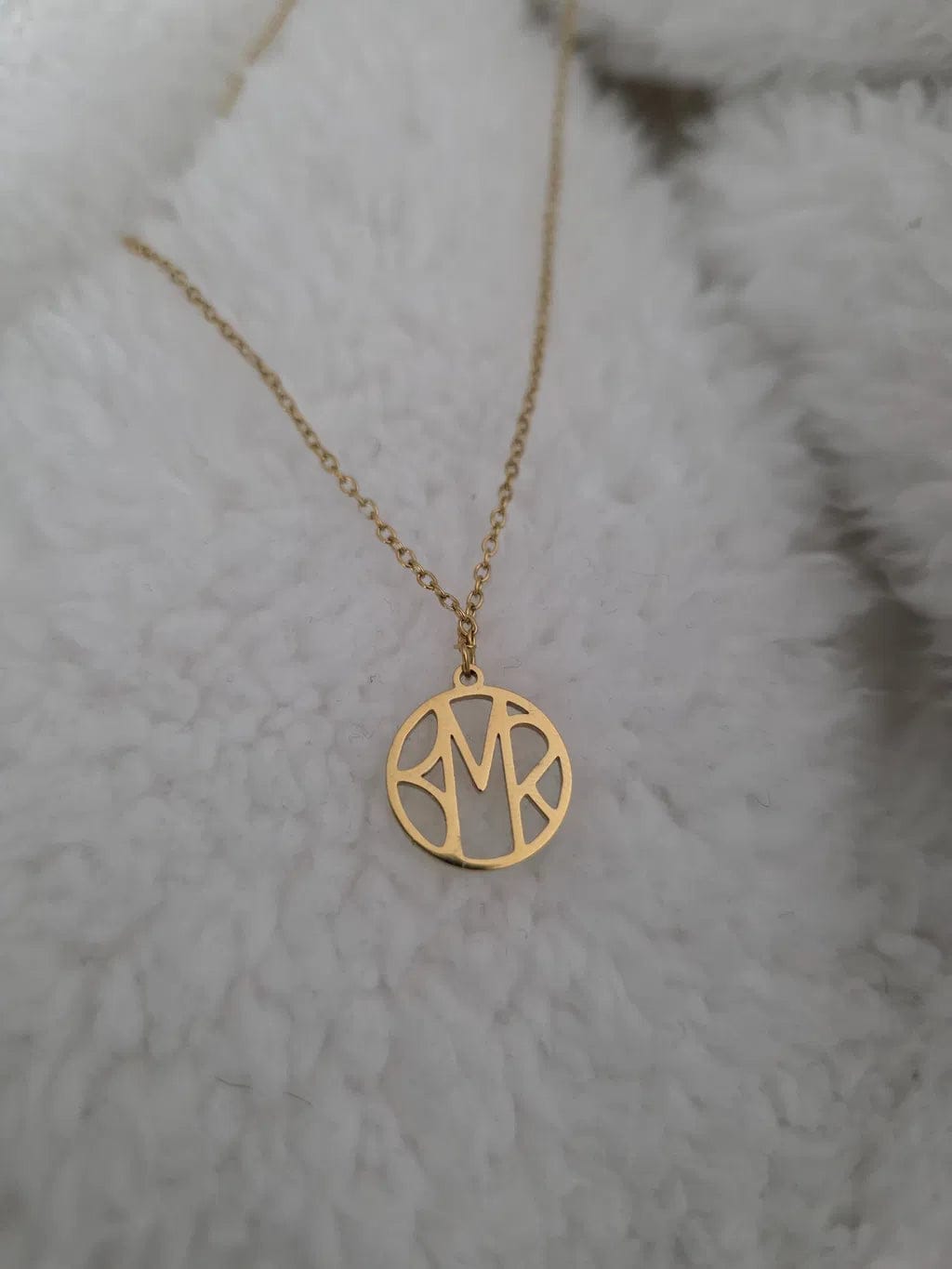 Customer photo review of Custom Monogram Necklace