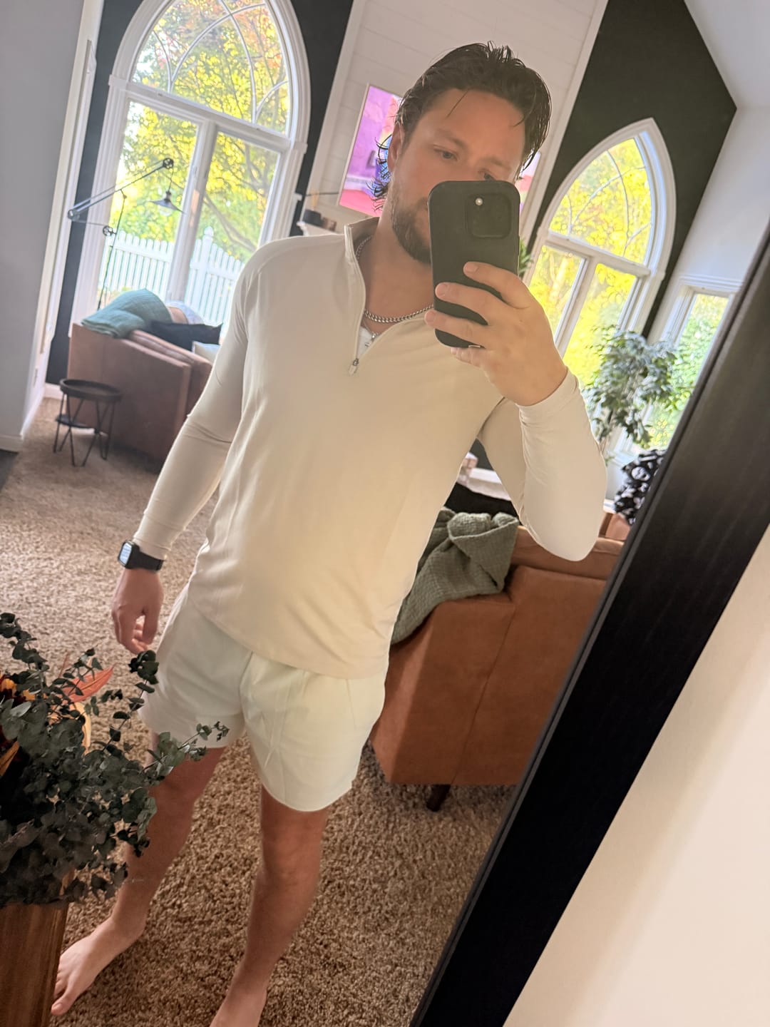 Customer photo review of Performance Airknit Fitted Quarter Zip