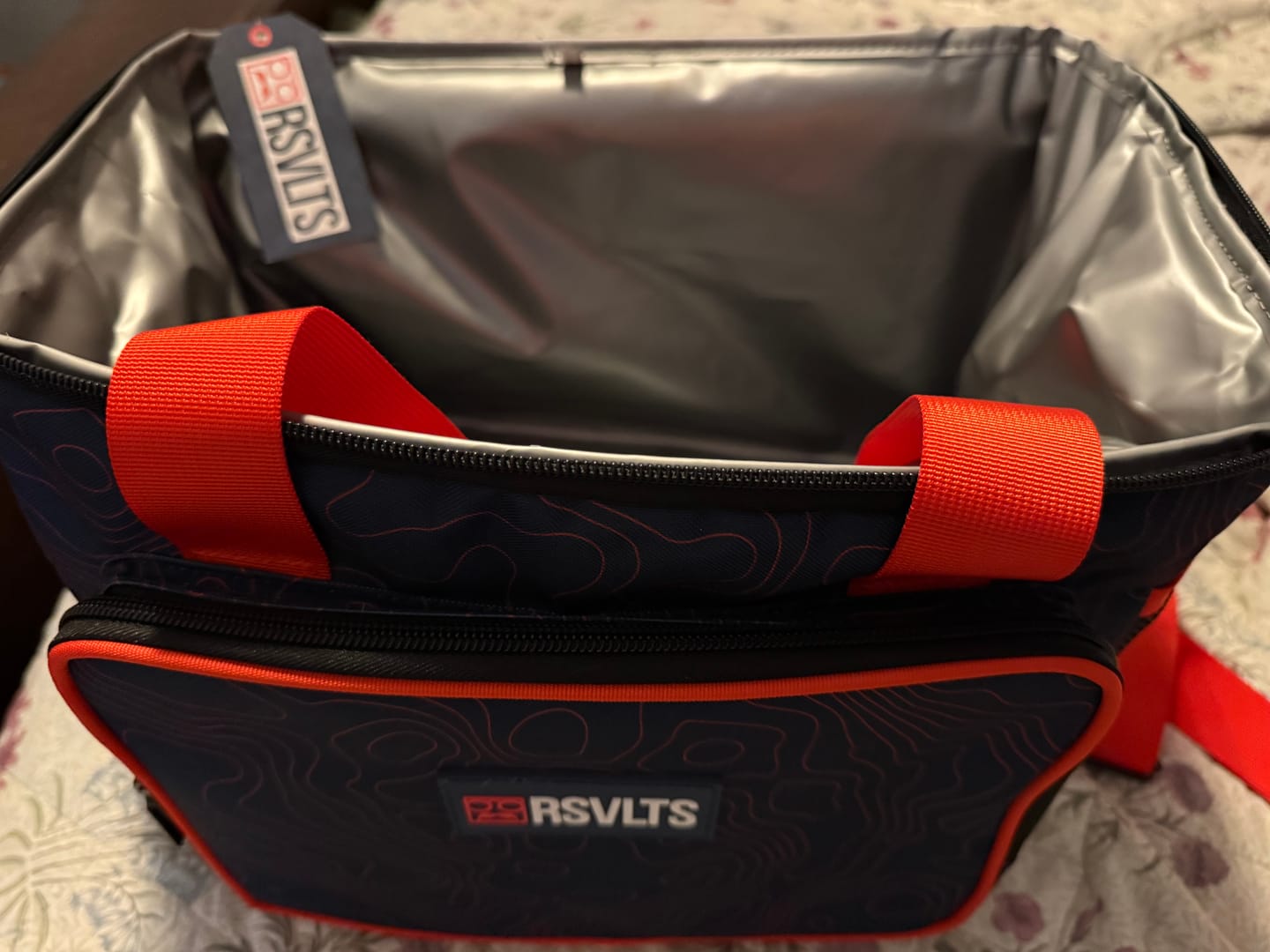 Customer photo review of Navy Topo – Cooler Bag