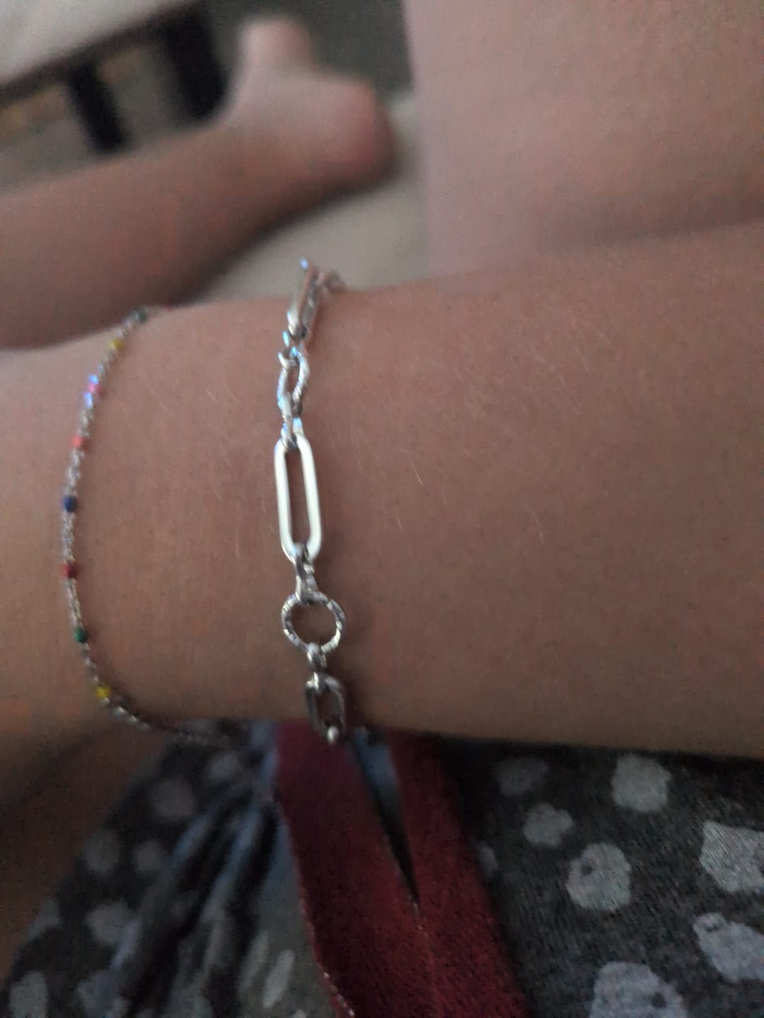 Customer photo review of Pulsera Eslabón y Círculo