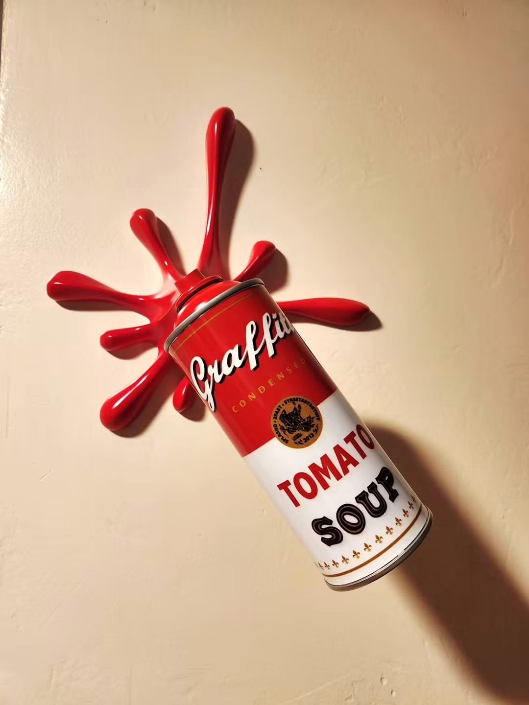 Customer photo review of Red Splash-It Graffiti Spray Can Wall Sculpture