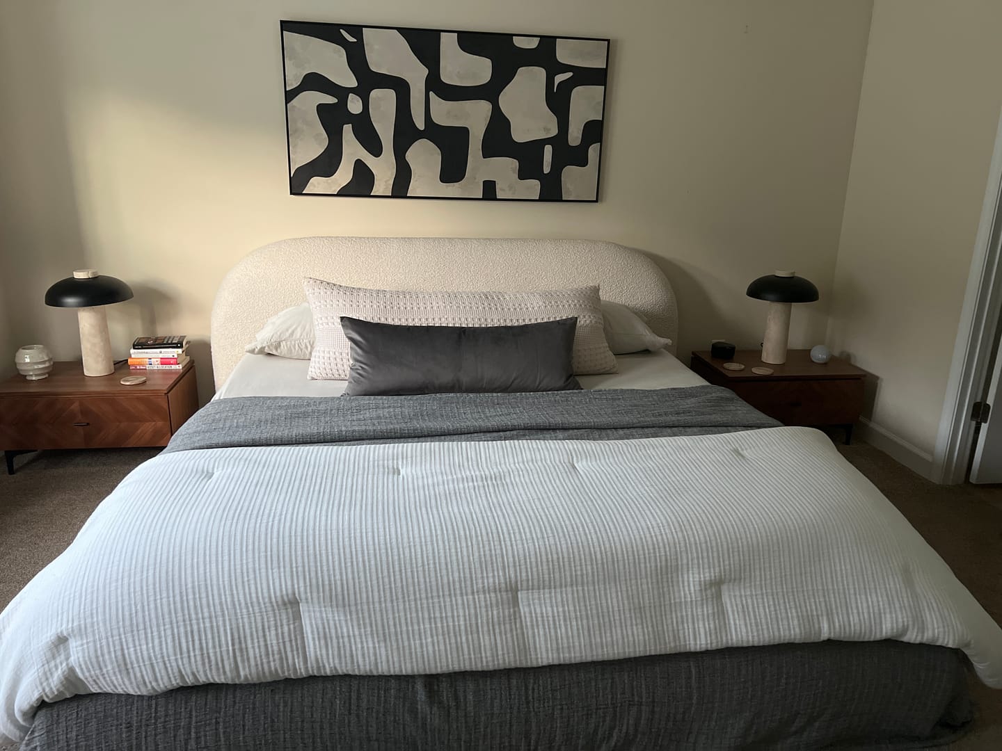 Customer photo review of Charcoal Steel Solid Pillow Cover