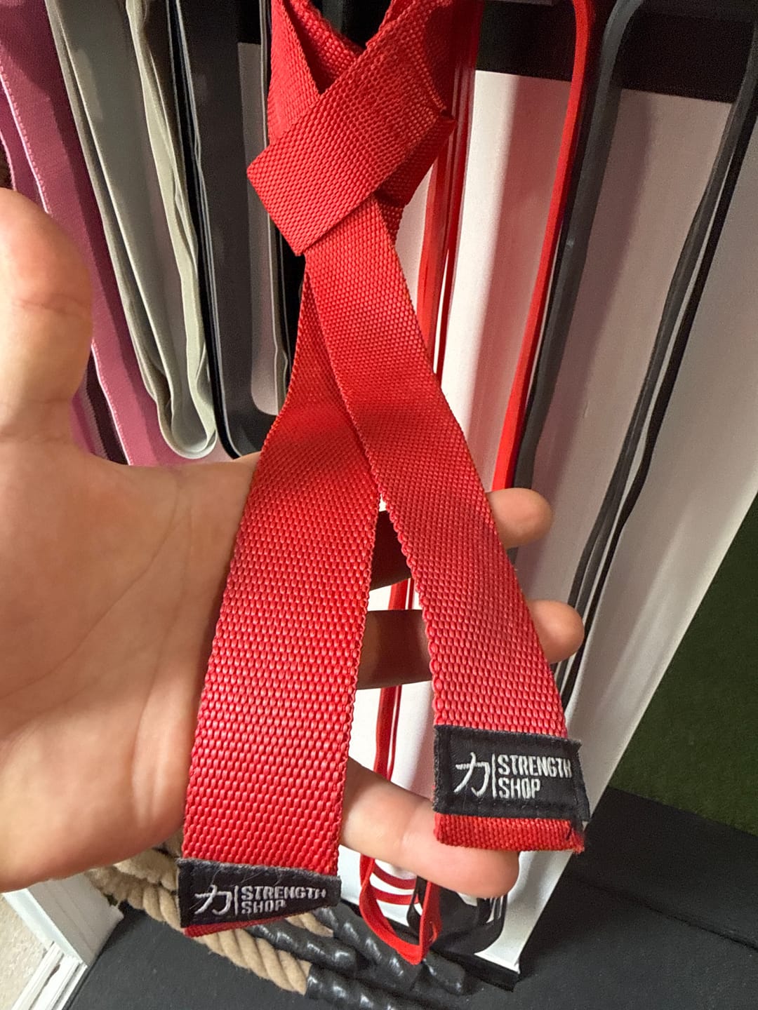 Customer photo review of Inferno Heavy Duty Webbing Lifting Straps - Nylon