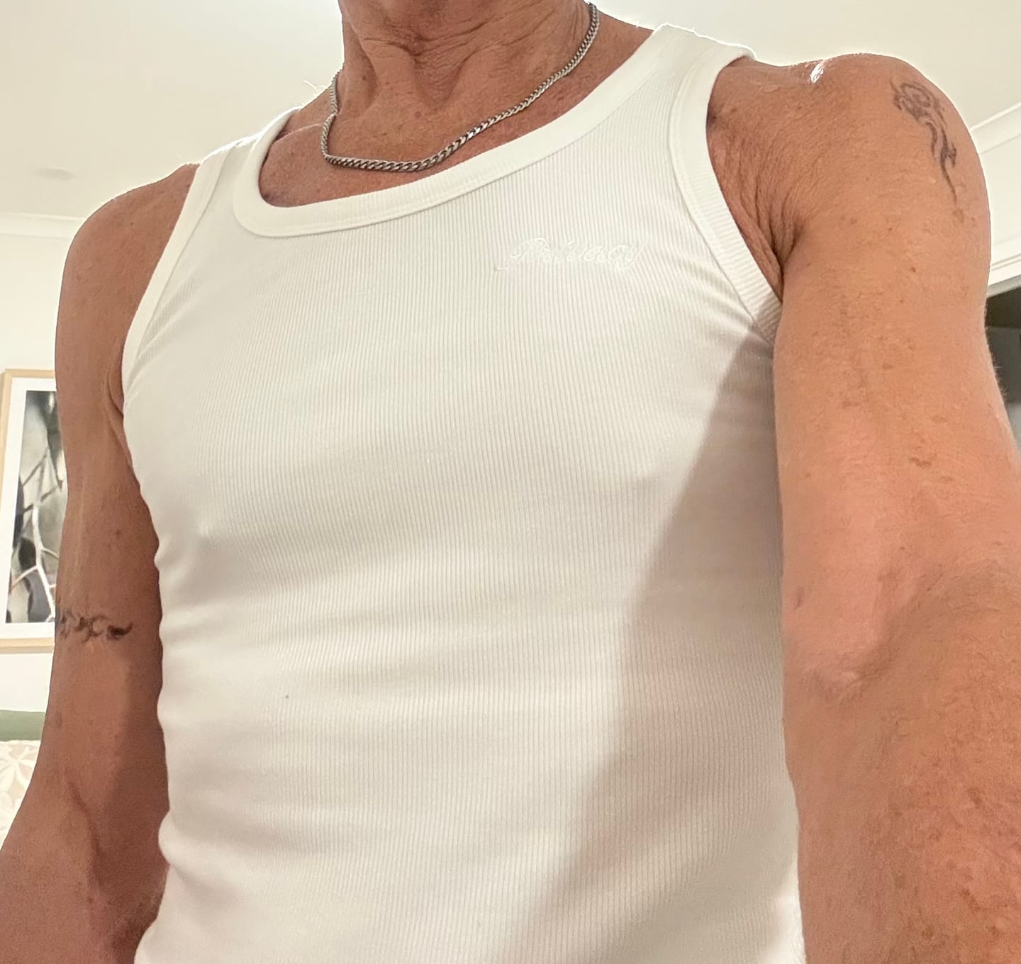 Customer photo review of Fitted Tank - White