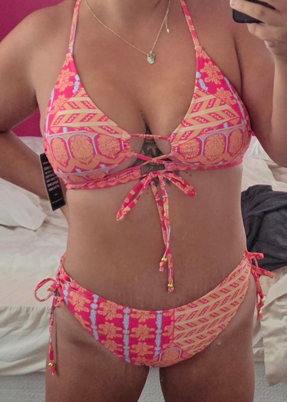 Customer photo review of Emoswim - Womens Bikini Sets Two Piece Swimsuit 2026 Curvy Cutout String Bathing Suit