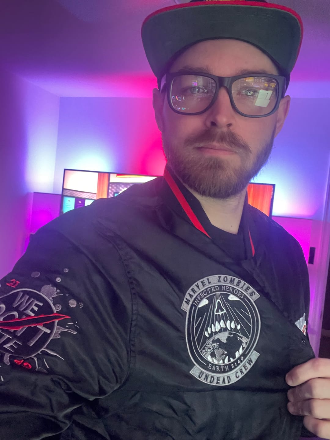 Customer photo review of Marvel Zombies "Undead Crew" – Coach Jacket