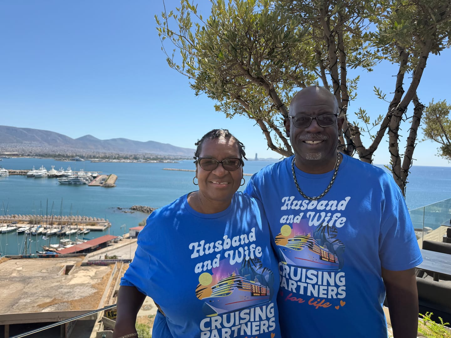 Customer photo review of Hubby Wife Cruising T-Shirt
