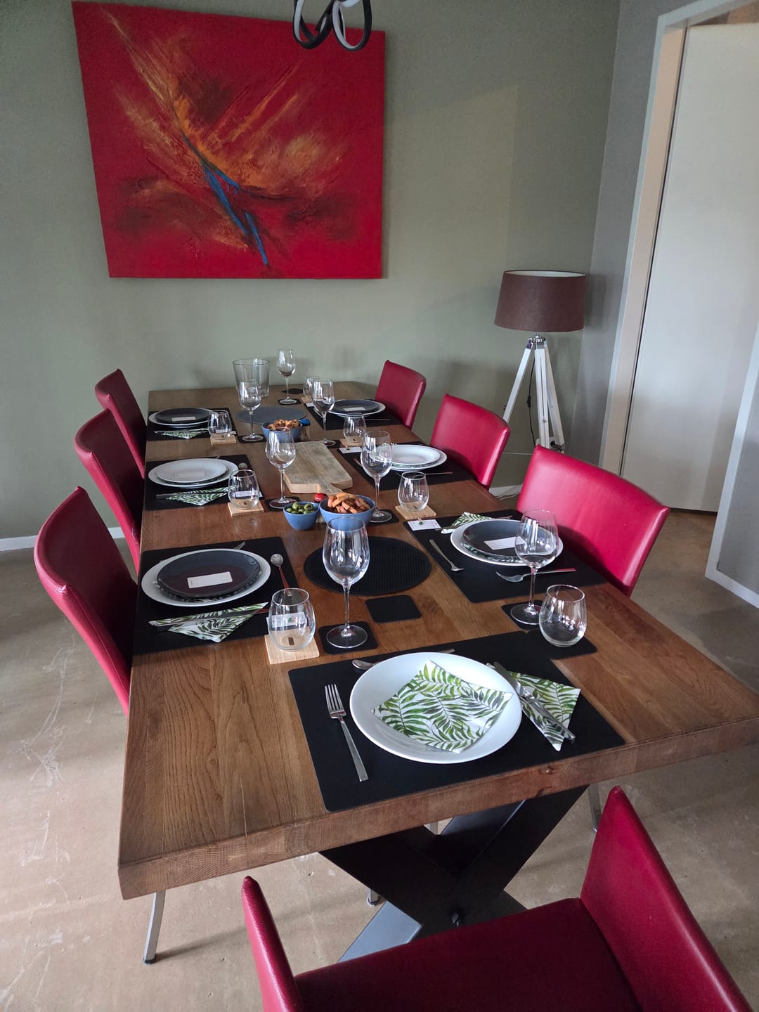 Customer photo review of Cookinglife Placemats - Vegan leer - Zwart - 46 x 33 cm - 6 stuks