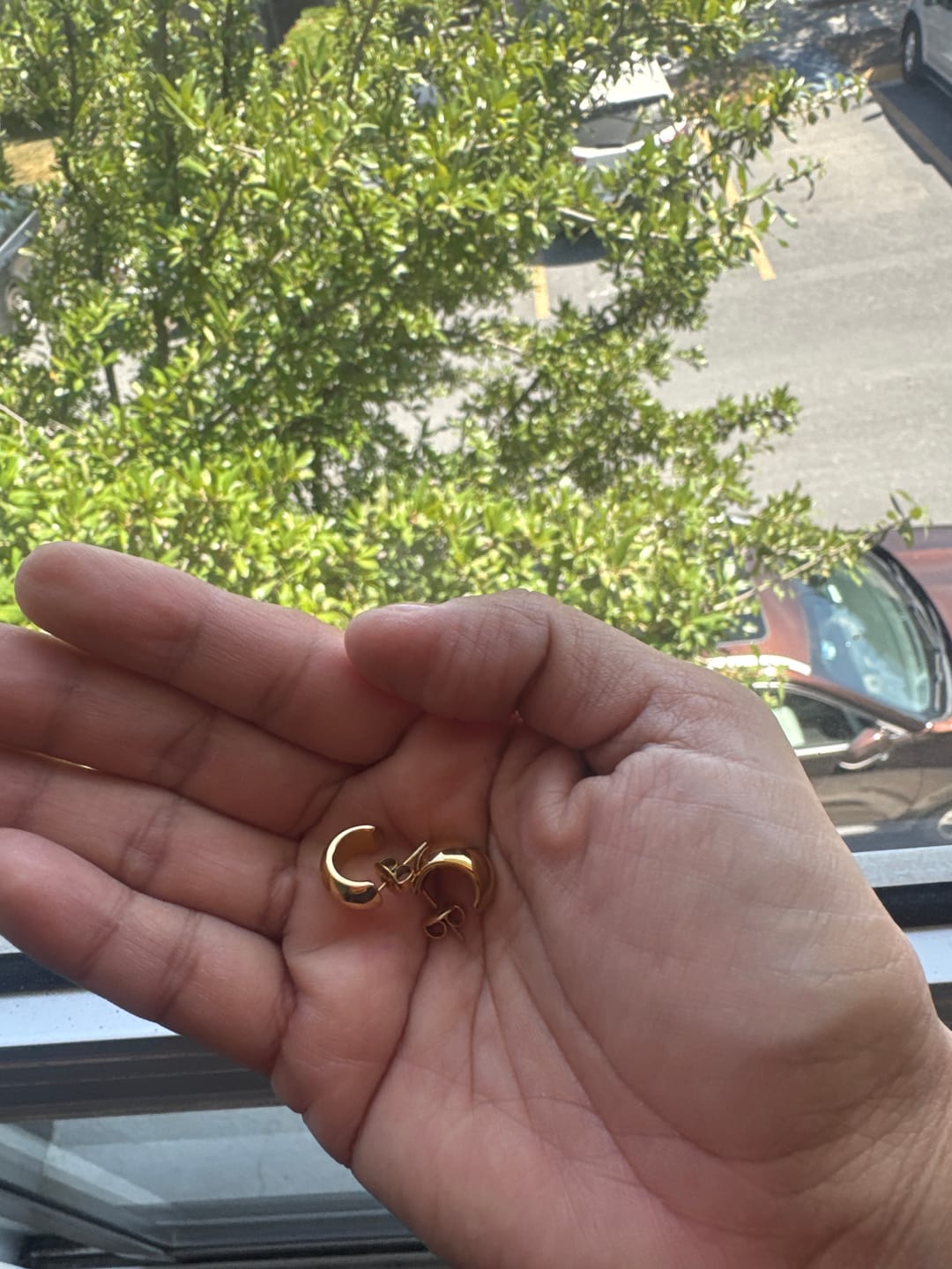 Customer photo review of Par Mini Semi Arracada Gruesa