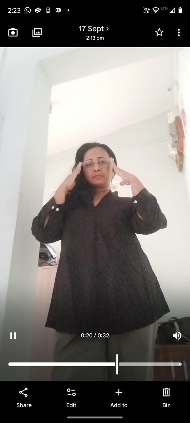 Customer photo review of Women Grey Cotton Pant