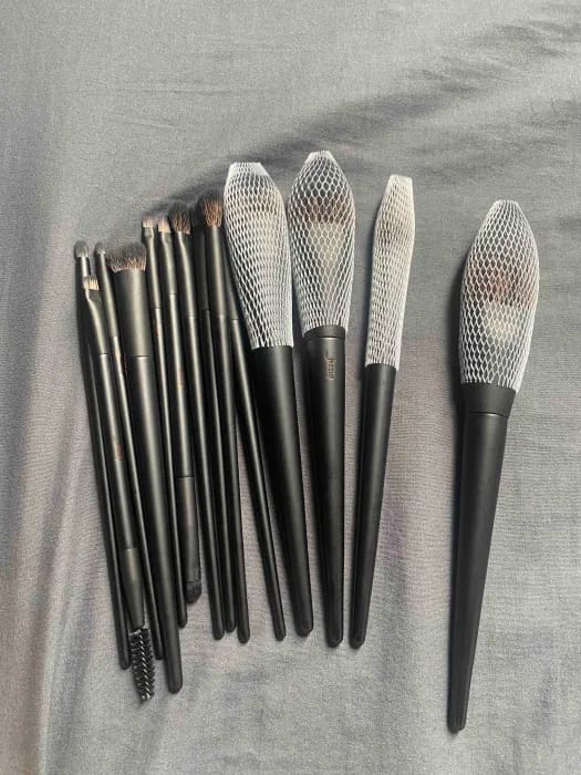 Customer photo review of Matte Black Versatile Brush Set Collection 14pcs T336