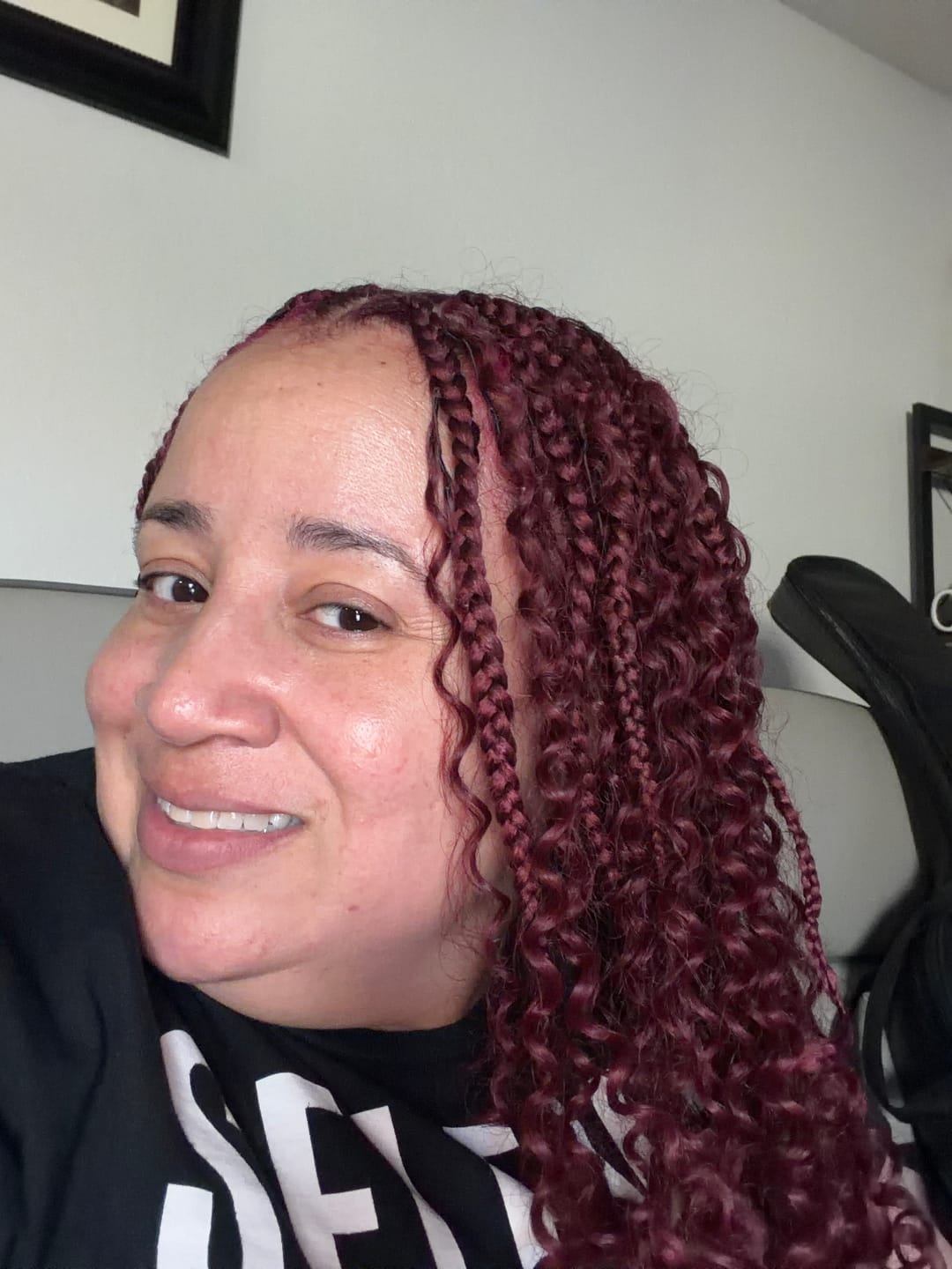 Customer photo review of Shake N Go Que Human Hair Mastermix Feather Crochet Braids - WATER CURL 18"