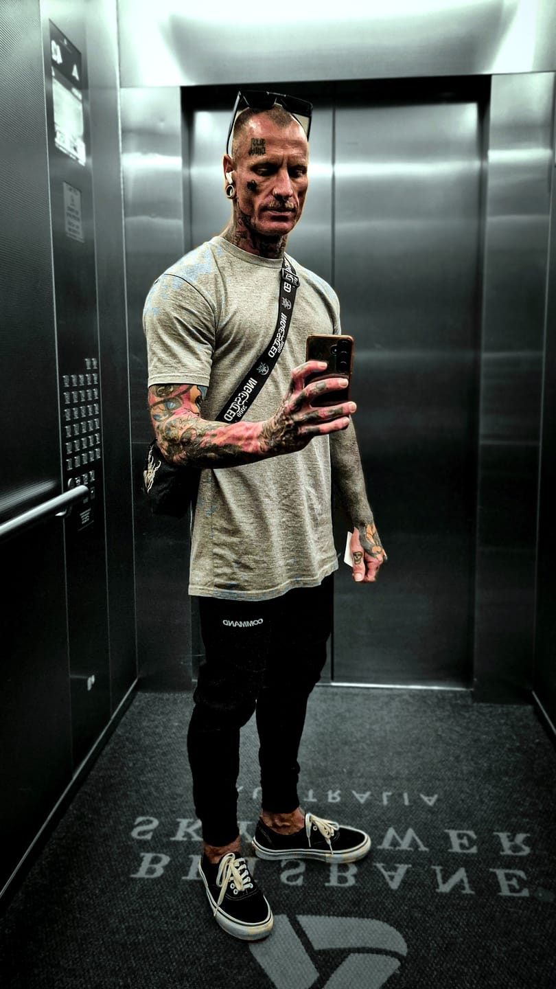 Customer photo review of BLACK DAILY TRACK PANTS