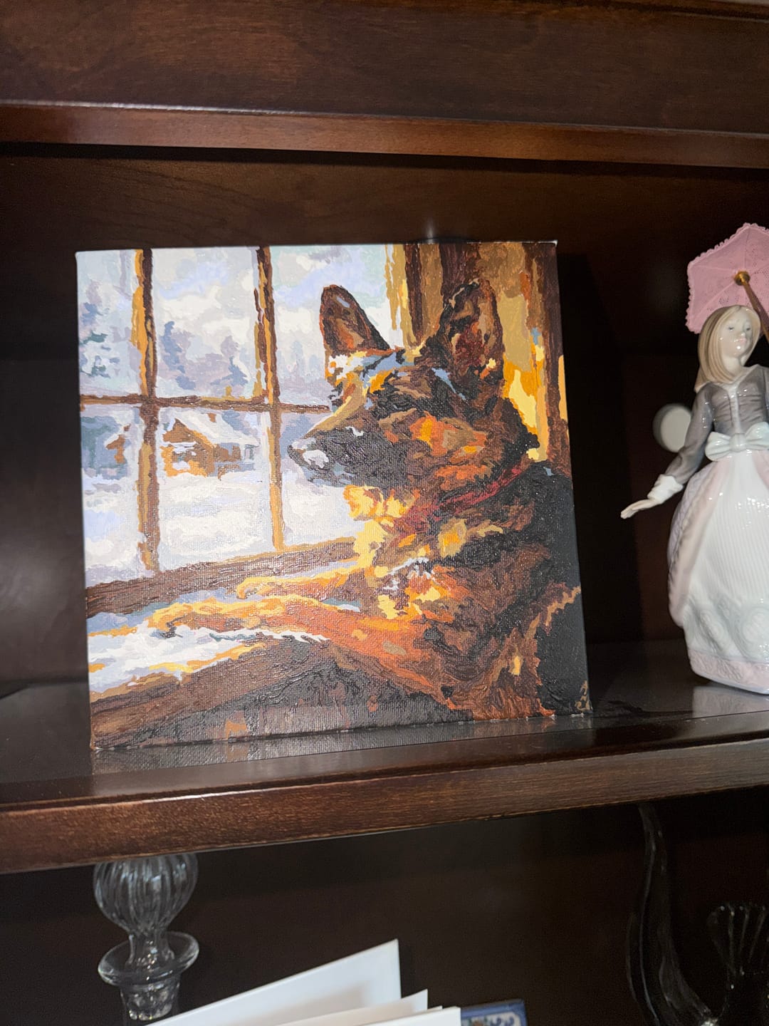 Customer photo review of Winter Cabin Watch (Paint by Numbers)