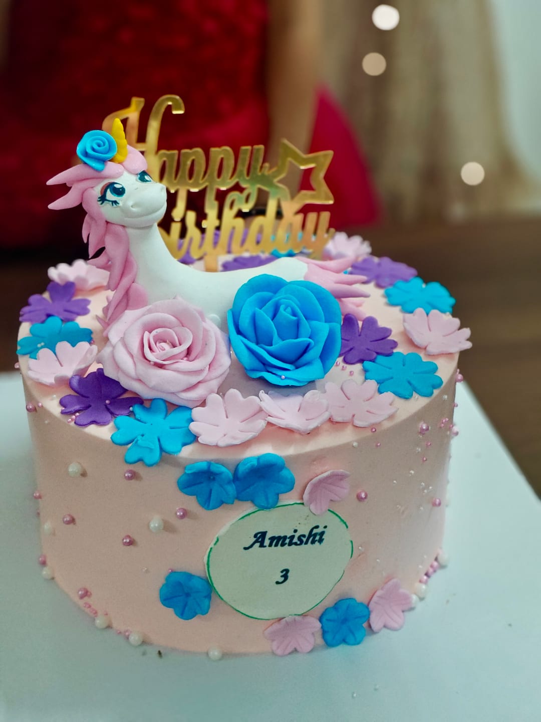 Customer photo review of Unicorn Lush Hair Cake