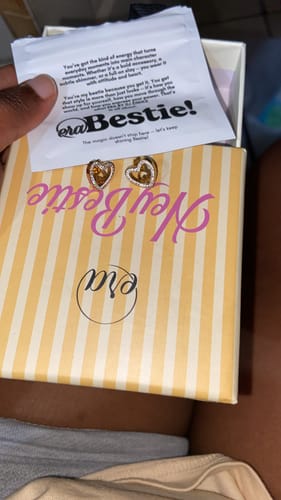 Customer photo review of Gold Thando Luxe Studs