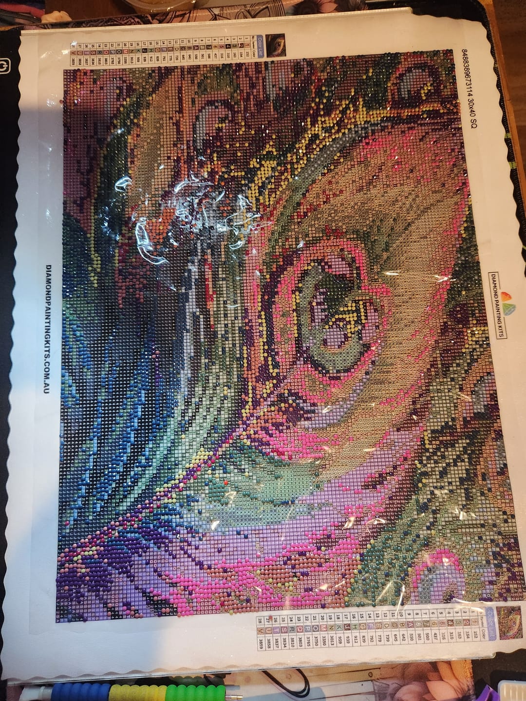 Customer photo review of Peacock Feathers V (Diamond Painting)
