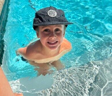 Customer photo review of Kids Nylon Snapback Hat