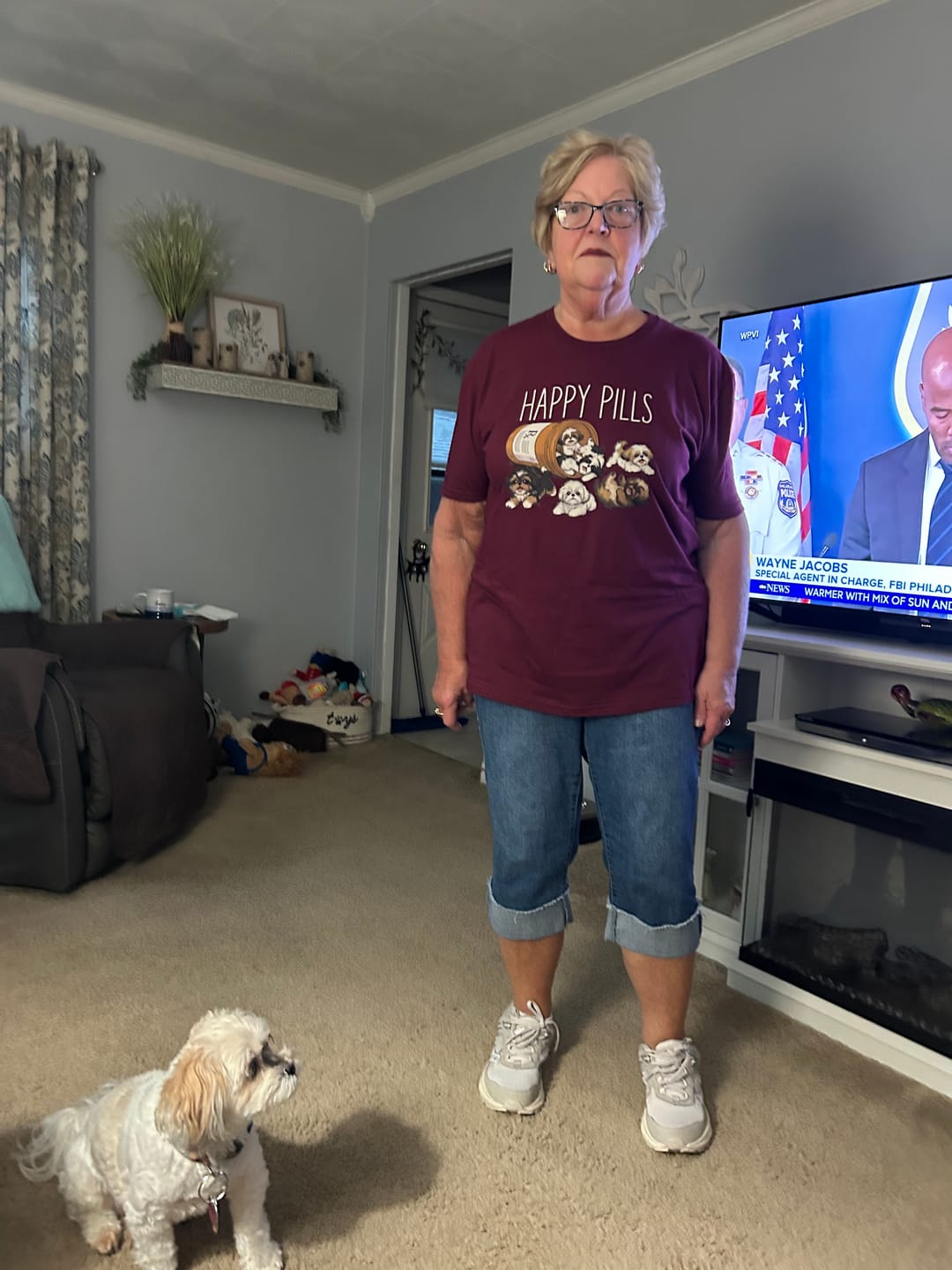 Customer photo review of Happy Pills Shih Tzu Shirt