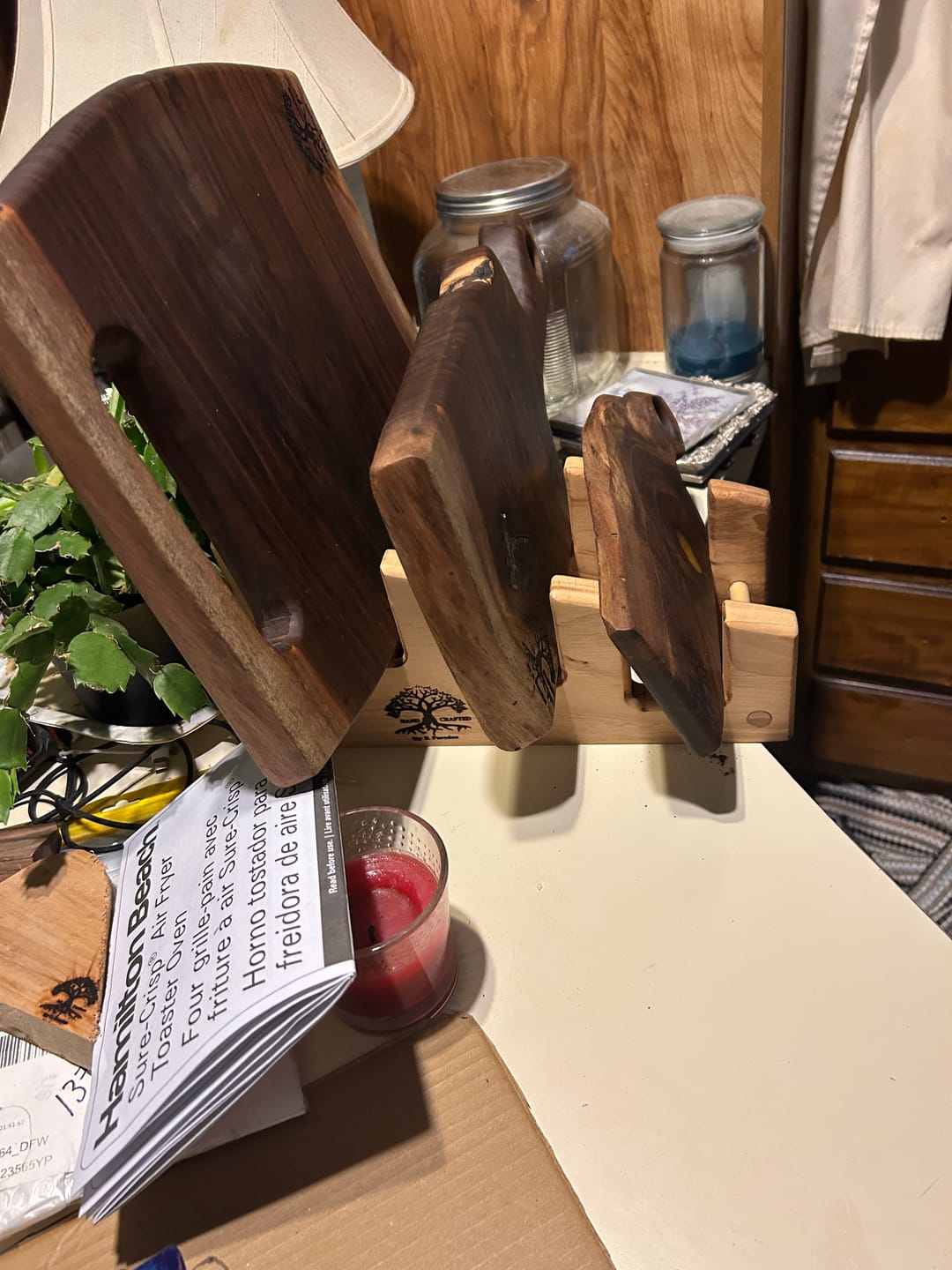 Customer photo review of 12x6.5 Cutting Board Stand Acrylic Router Template - Style 2
