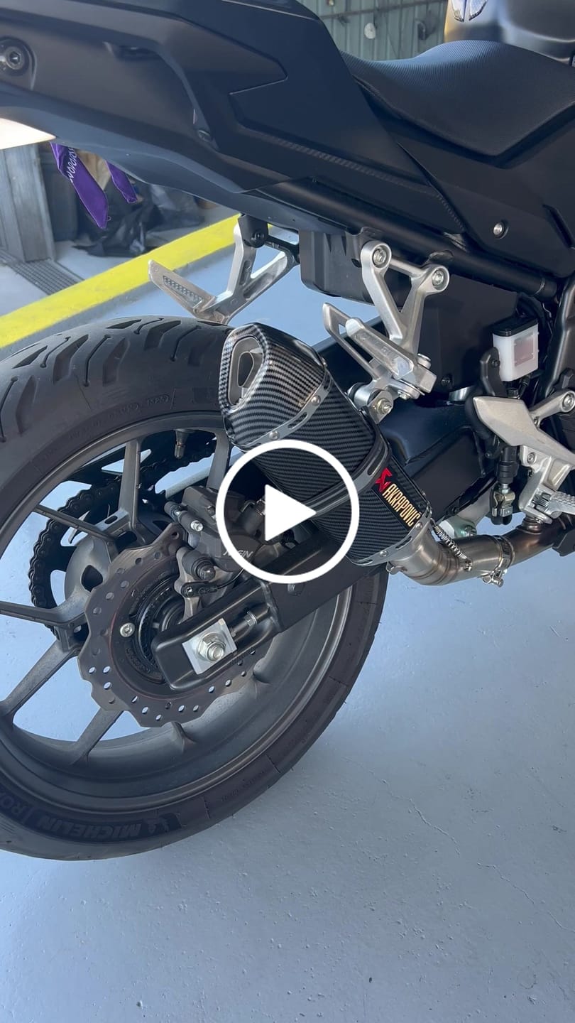 Customer video review of Tramo Final Slip-On CBR 500R/ CB500X /CB500F (2013-2025) Acero Inoxidable