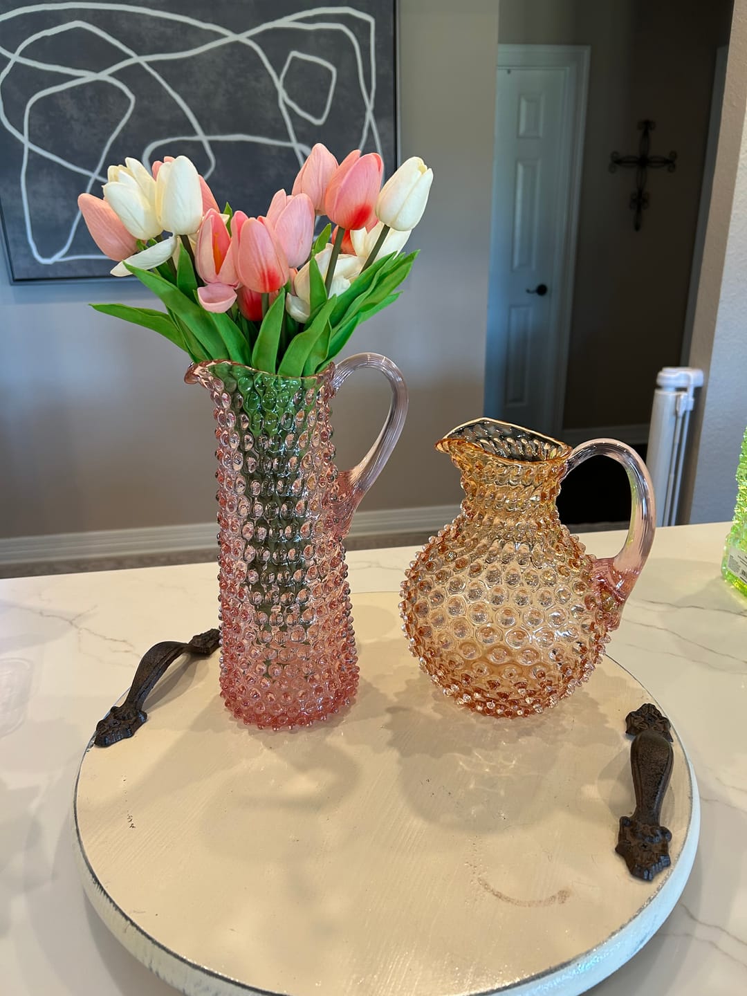 Customer photo review of Rosaline Hobnail Pitcher