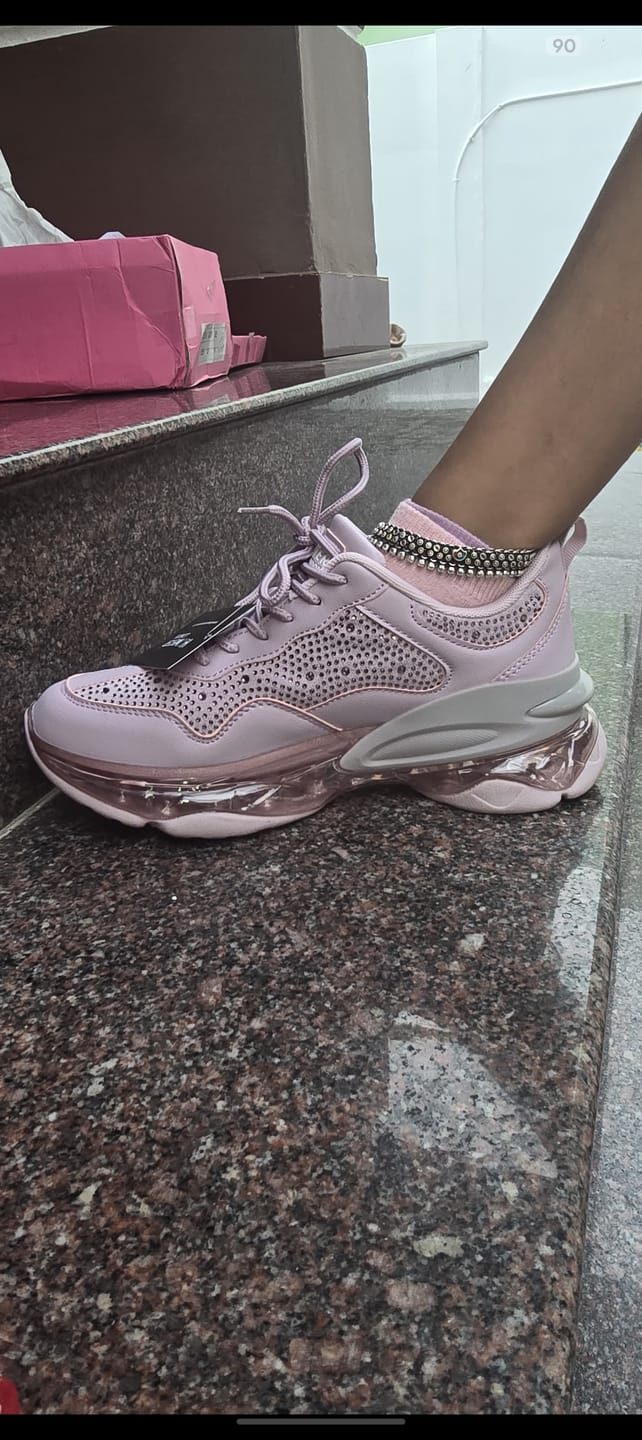 Customer photo review of Hamster London Marcella Powder Pink Party Sneakers