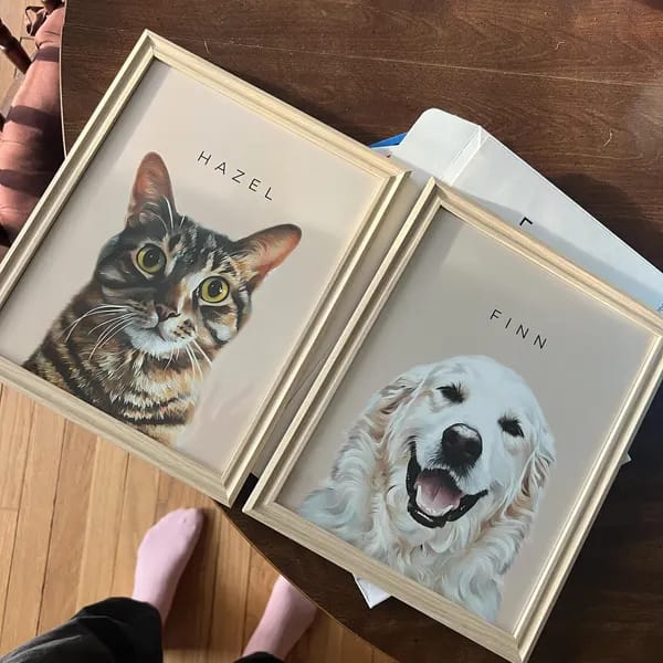 Customer photo review of Custom Pet Portrait